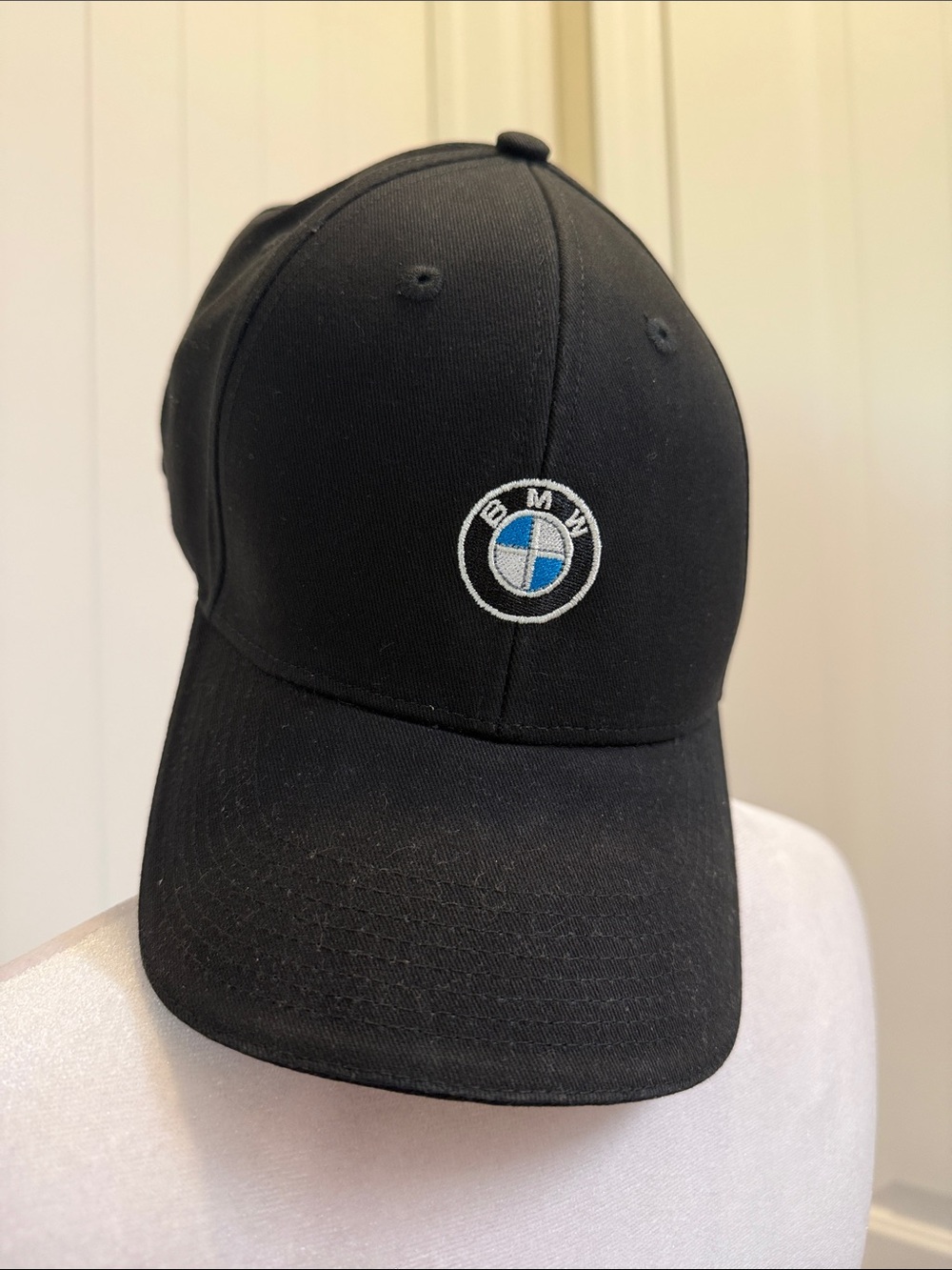 BMW Black Baseball Cap with Blue & White Logo